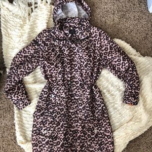 Leopard print Rain trench